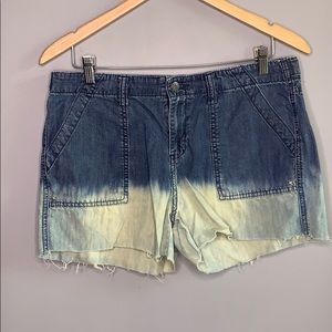 Axcess Ombre Dip Dyed Studded Jean Shorts Sz 8